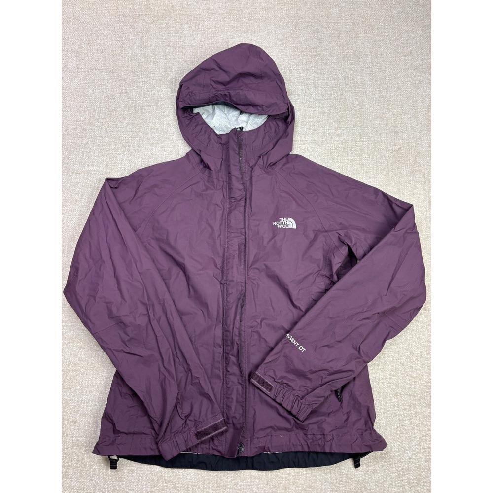 The North Face HyVent DT Rain Jacket Womens XS Purple Hooded Waterproof Shell